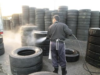 Tire washing